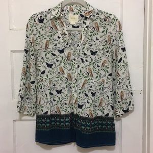 Anthropologie Mauve Blouse